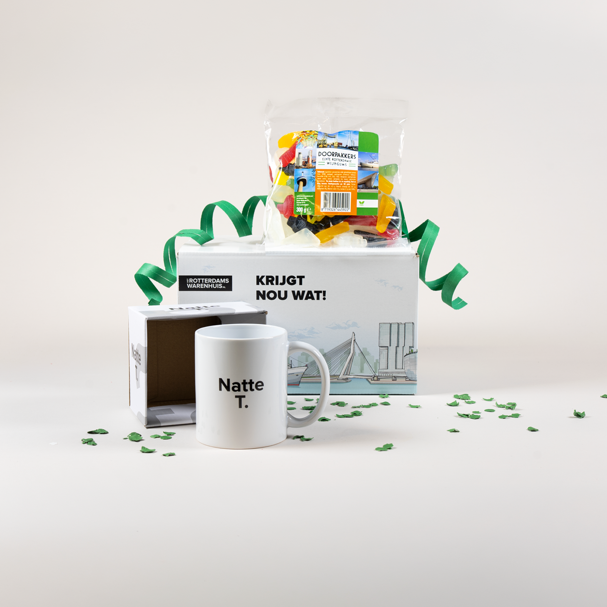 Afbeelding van het cadeaupakket Natte T "wijngummetje erbij"