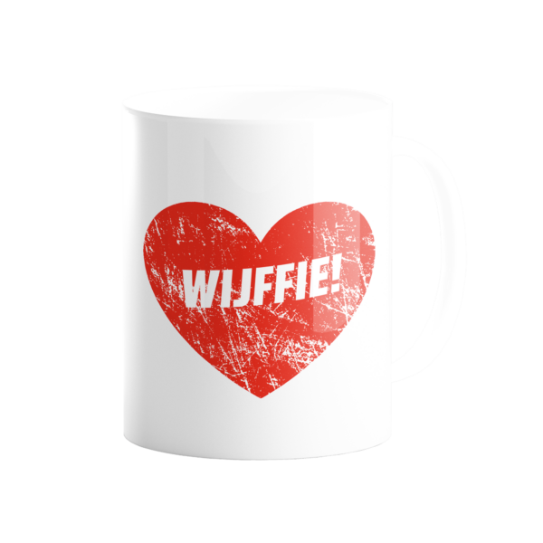 Afbeelding van "Wijffie love you" mok